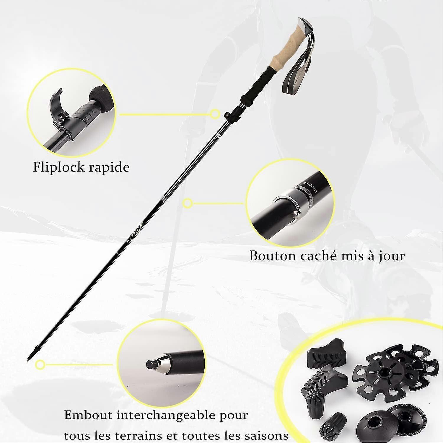 Set Of 2 Trekking Poles33-125cm