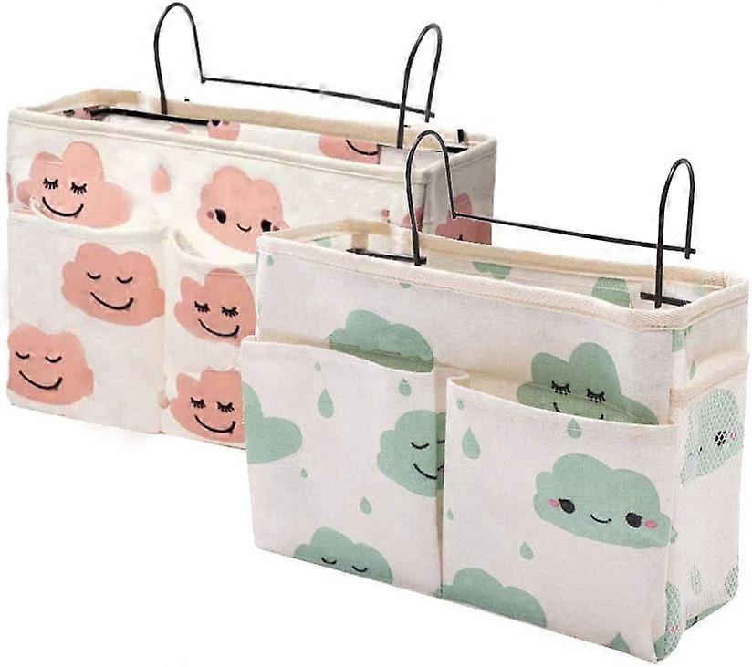 Bedside Organizer Pocket, 2 Pcs Bedside Organizer, Loft Bed Storage, Bedside Bed Storage