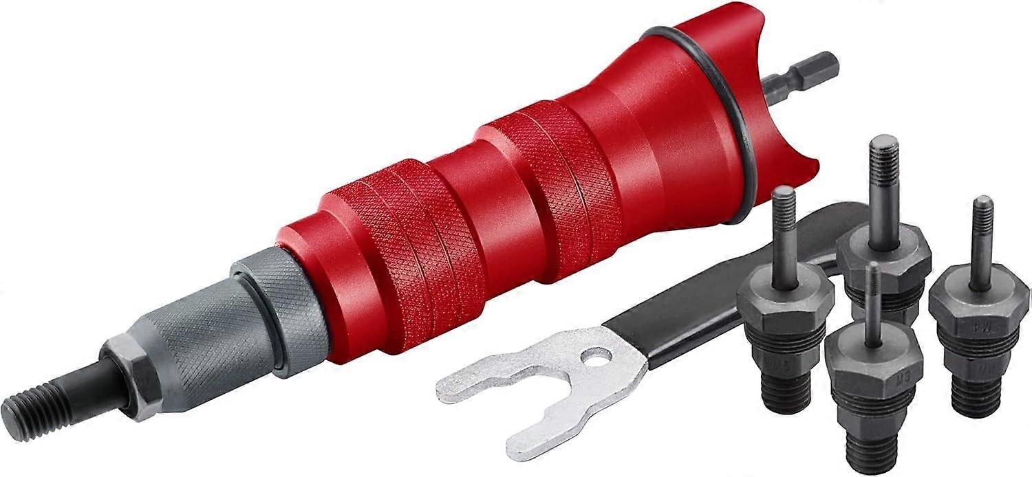 Professional rivet nut attachment for drilling machine or cordless screwdriver for rivet nuts M3-M8 made of aluminium, steel and stainless steel rivet