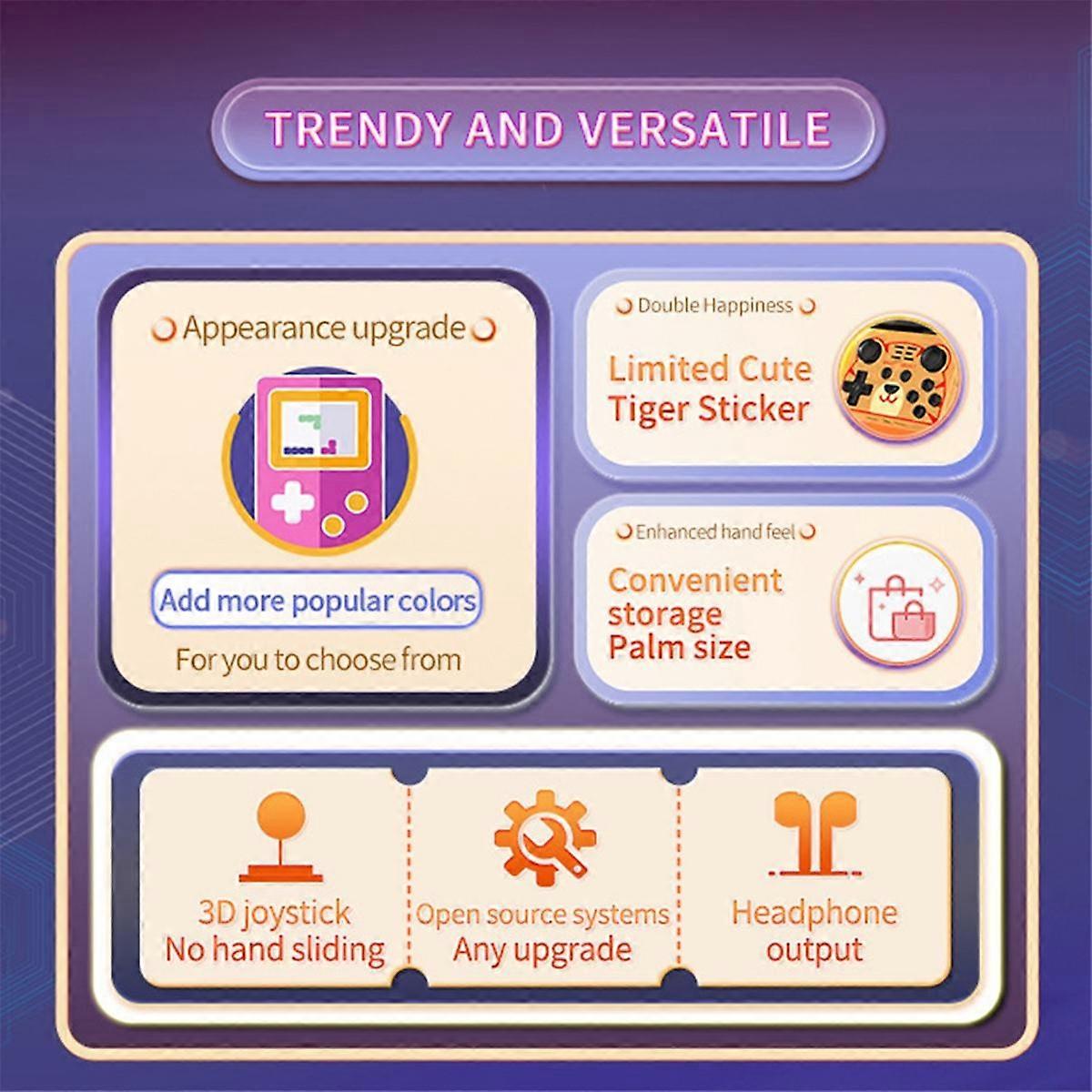 RGB20S Retro Video Game Console 16G+256G 3.5Inch Screen Open Source System Handheld Video Players Children'S Gifts