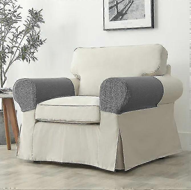 2 τεμ Stretch Armrest Covers Spandex Jacquard Arm Covers Μαλακό και ελαστικό προστατευτικό για καρέκλες Καναπές Καναπές Πολυθρόνα Slipcovers Καναπές-XinHan