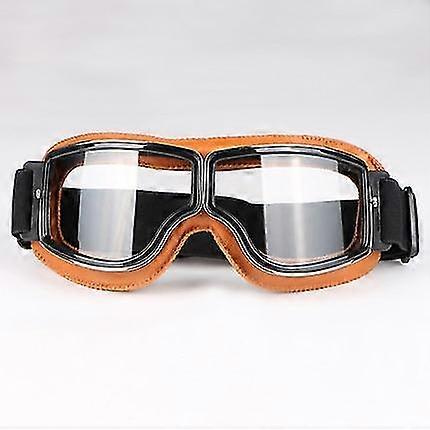 Deri Gözlükler Vintage Motosiklet Gözlükleri Vintage Motosiklet Gözlükleri Retro Jet Kask Gözlükleri