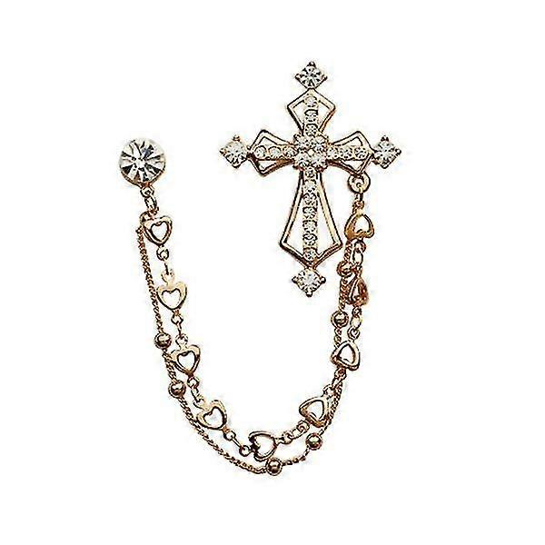 5x Steel Crystal Brooch