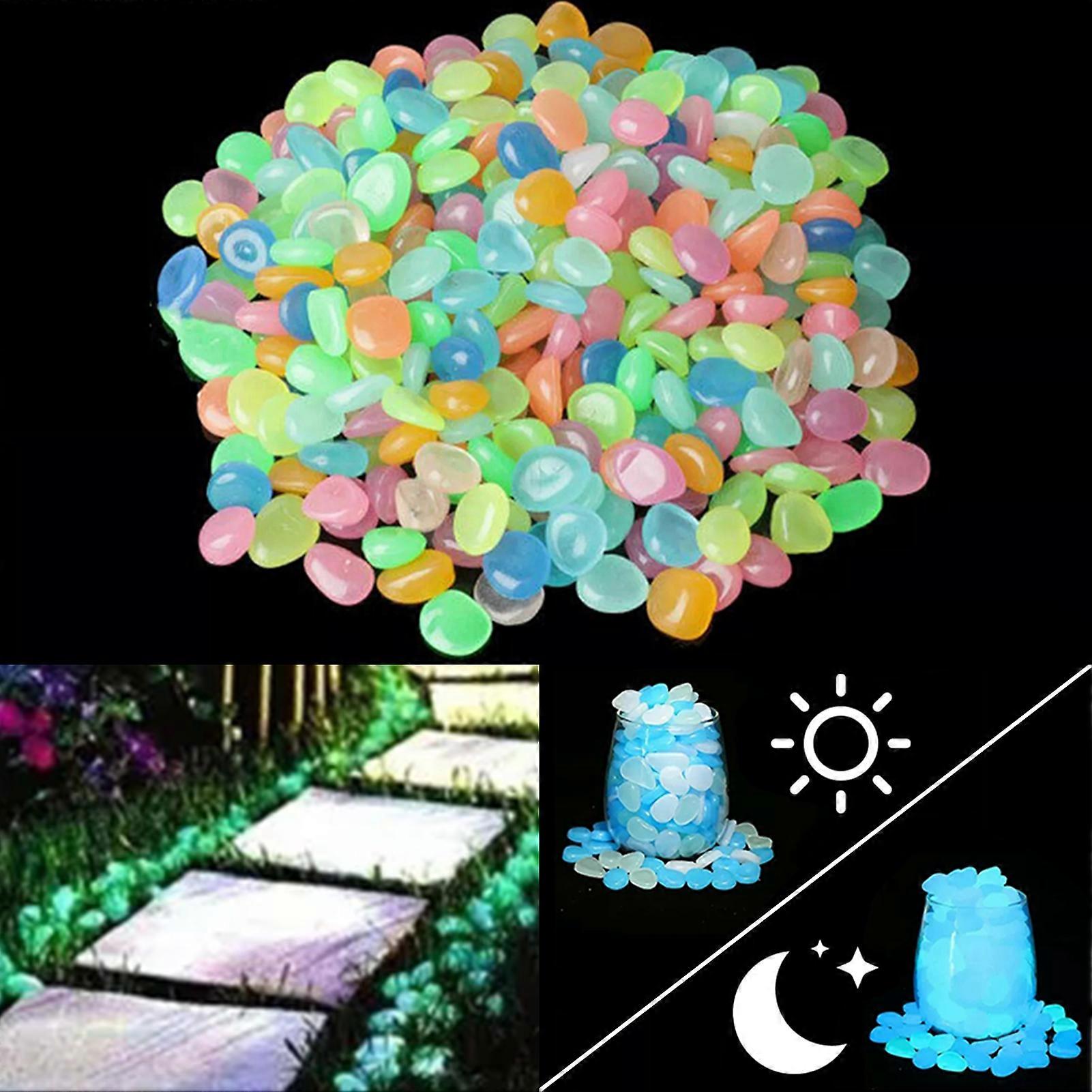 Glow-in-The-Dark Garden Stone-Rocks Sweet Style Resin Stone Ornaments for Aquarium Decorations