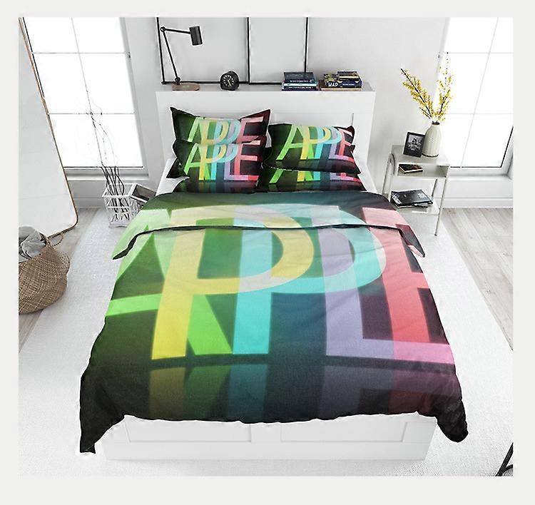 APPLE Down Duvet Cover 3D Microfiber Bed Sheet Printed Bedding