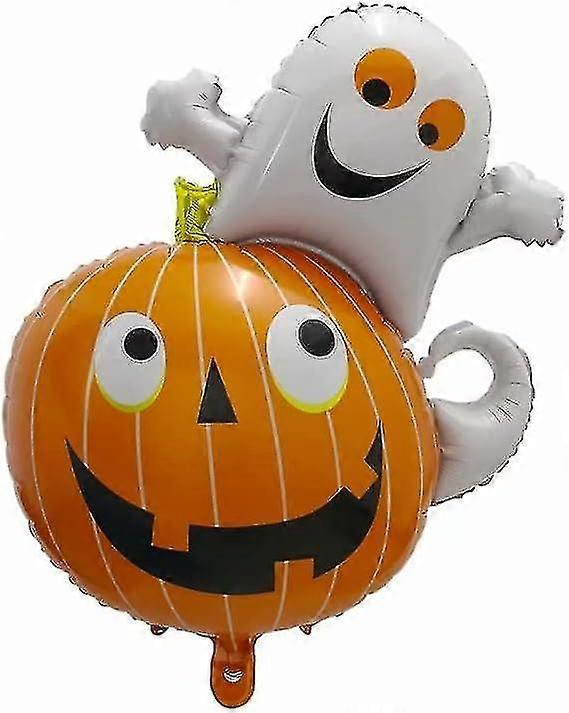 Ghost Pumpkin 80cm Halloween Foil Balloon: Spectral Highlight