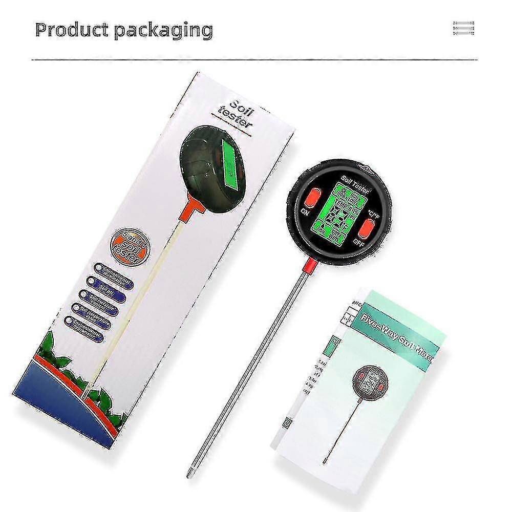 Soil Tester Digital 5-in-1 Soil Ph Meter Moisture Meter Ph Levels Temperature Sunlight Intensity Humidity Plant Soil Meter Tangrui