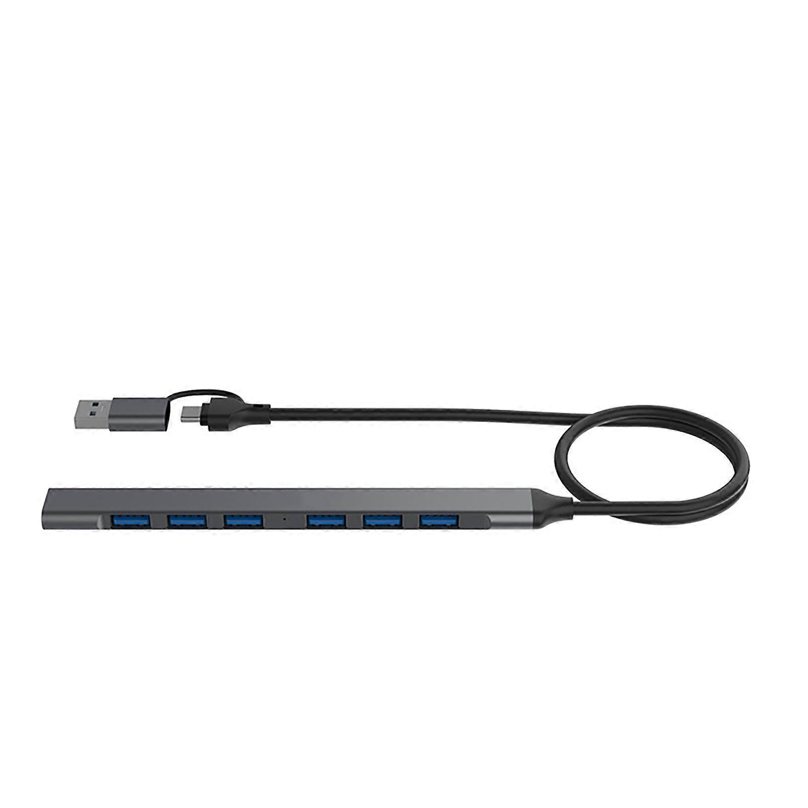 Practical USB Data Hub Splitter Quick Super Speed Transfer for Laptops Card Readers Televisions