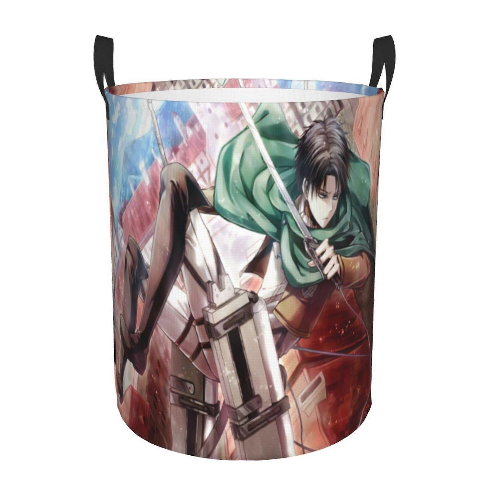 Attack On Titan Wäschekorb, zusammenklappbarer Wäschekorb, Schmutzwäschekorb, wasserdichter Wäschekorb, faltbarer Waschkorb SYS25796