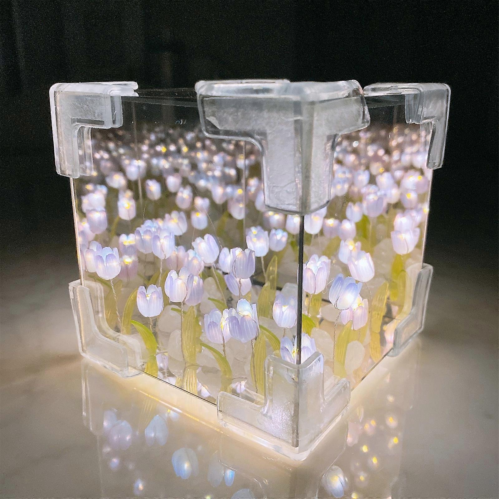 Diy Three-dimensional Night Light Sea Of Flowers Package To Send Girlfriend Girlfriend Gift Need To Be Manually Made Non-finished Products Flye3040