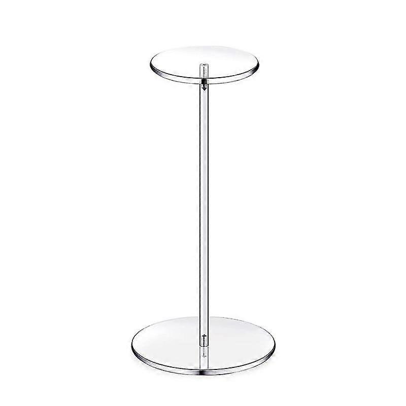 Supporto per cappelli multifunzionale decorativo in acrilico trasparente per parrucche, espositore per cappelli con base rotonda
