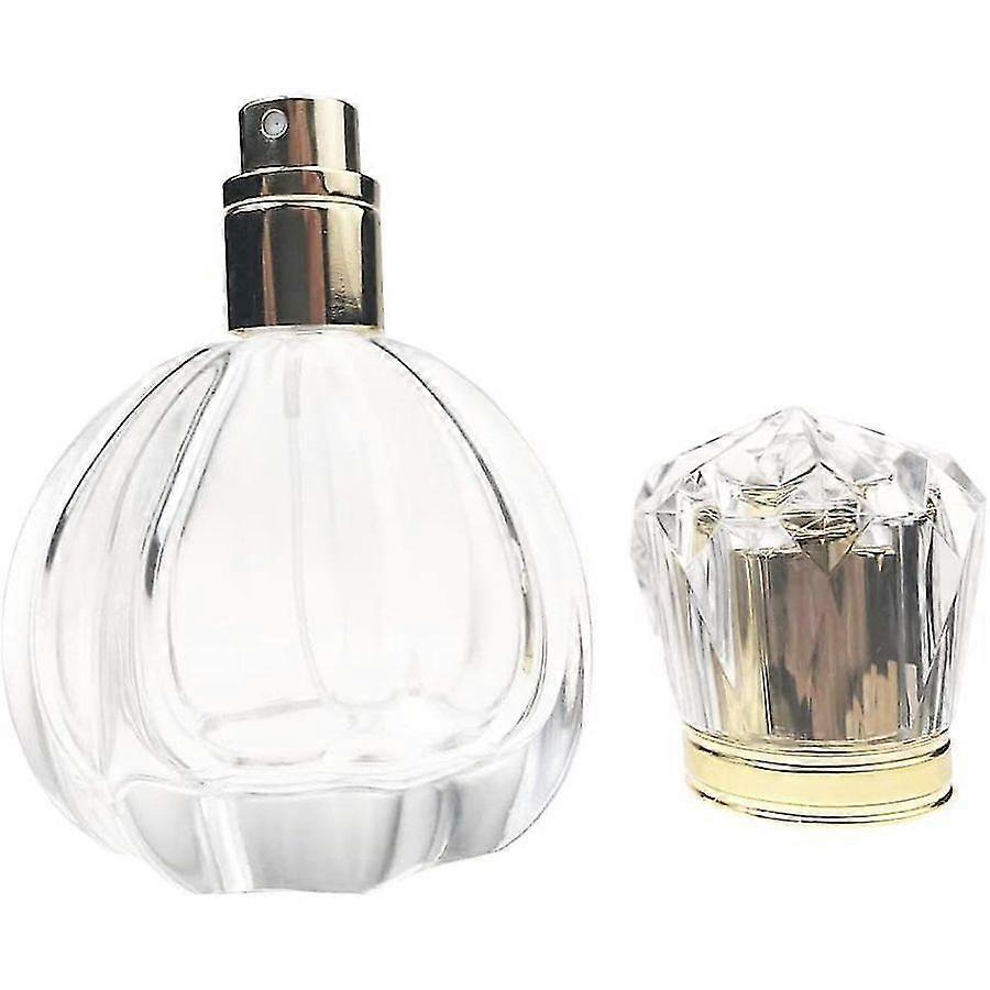 50 Ml Vintage Style Spray Bottle, Pumpkin Shape, Empty, Refillable, Clear Glass, Perfume Bottle, Fine Mist, Atomizer, Makeup, Cosmetic Container