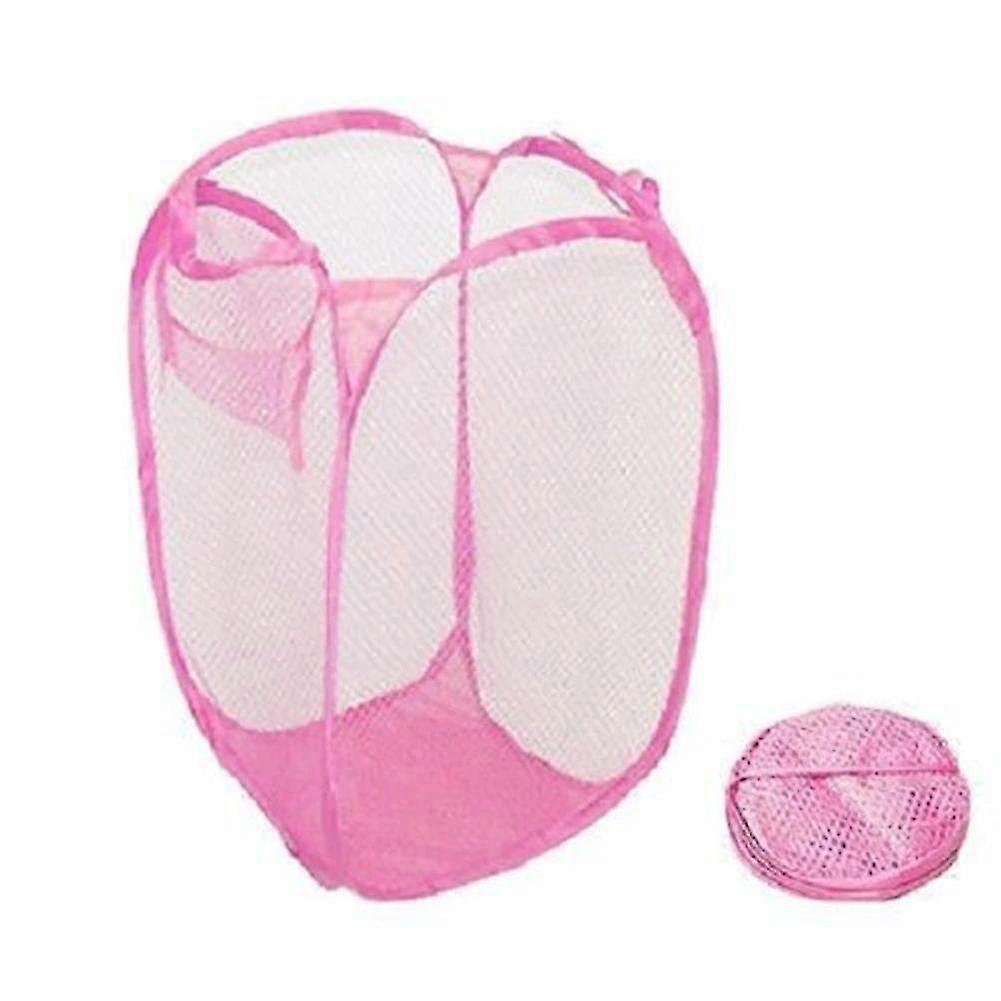 sammenleggbar nylon mesh vaskepose pop-up mesh vask sammenleggbar vaskekurvpose