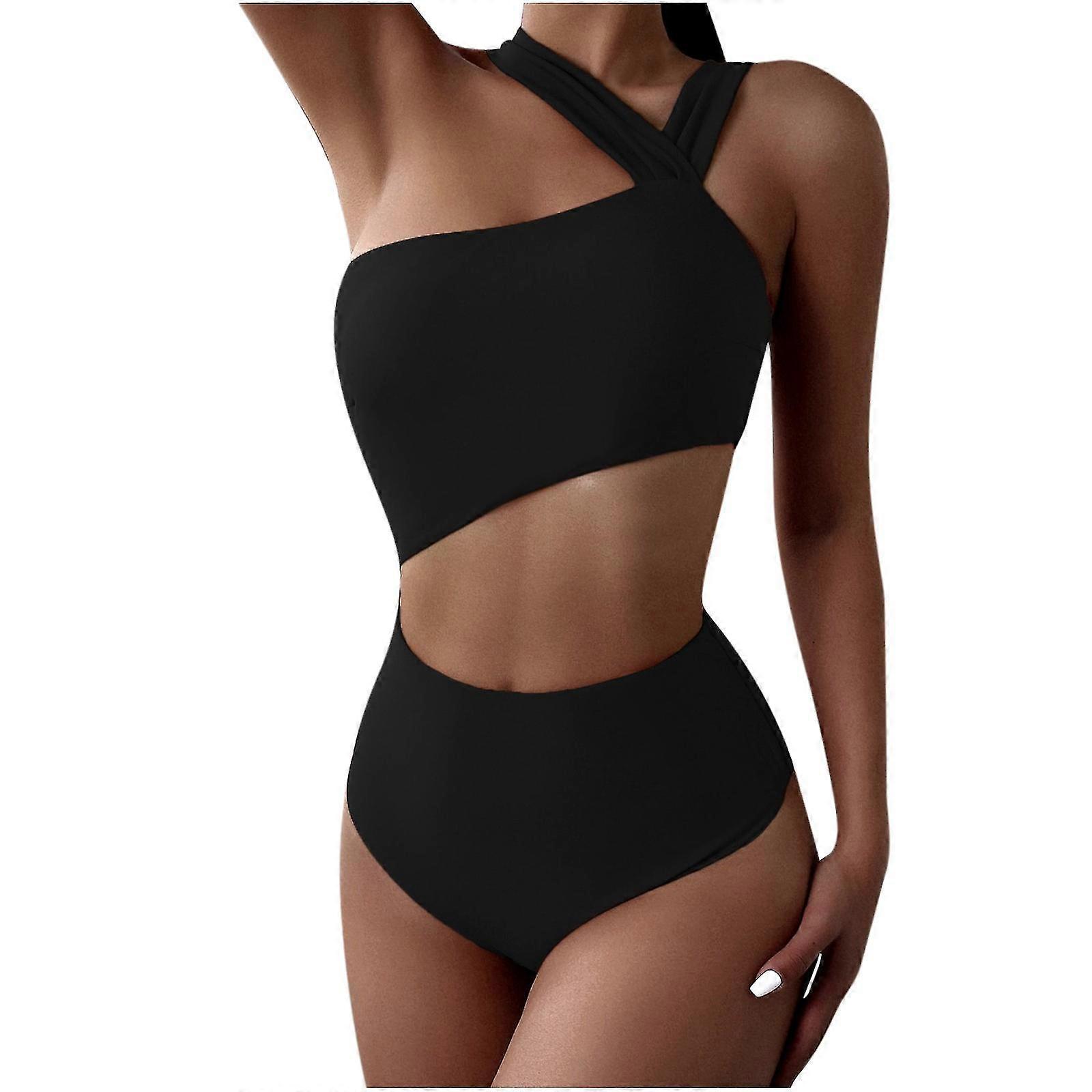 Women's Solid Color Bikini  Split Swimsuit Beachwear Set