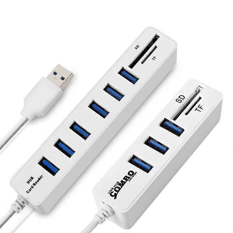 High Speed TF SD card reader COMBO Multi 6 ports type c/ usb 2.0 HUB Splitter OTG Adapter for mobile phone PC