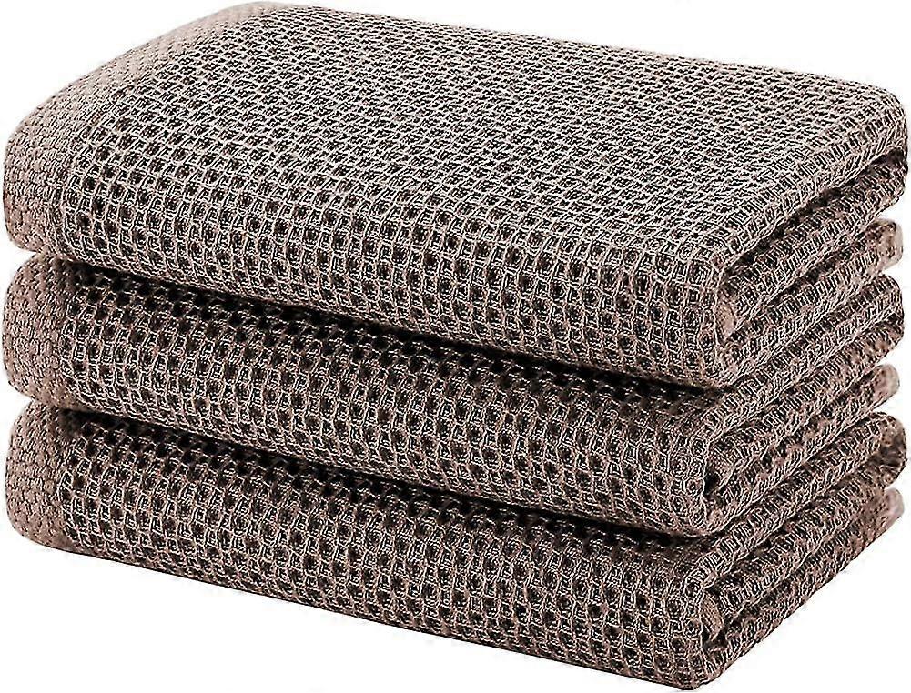 Cotton Waffle Pattern Kitchen Towels Dish Towel Kitchen Absorbent Washing Drying Gift