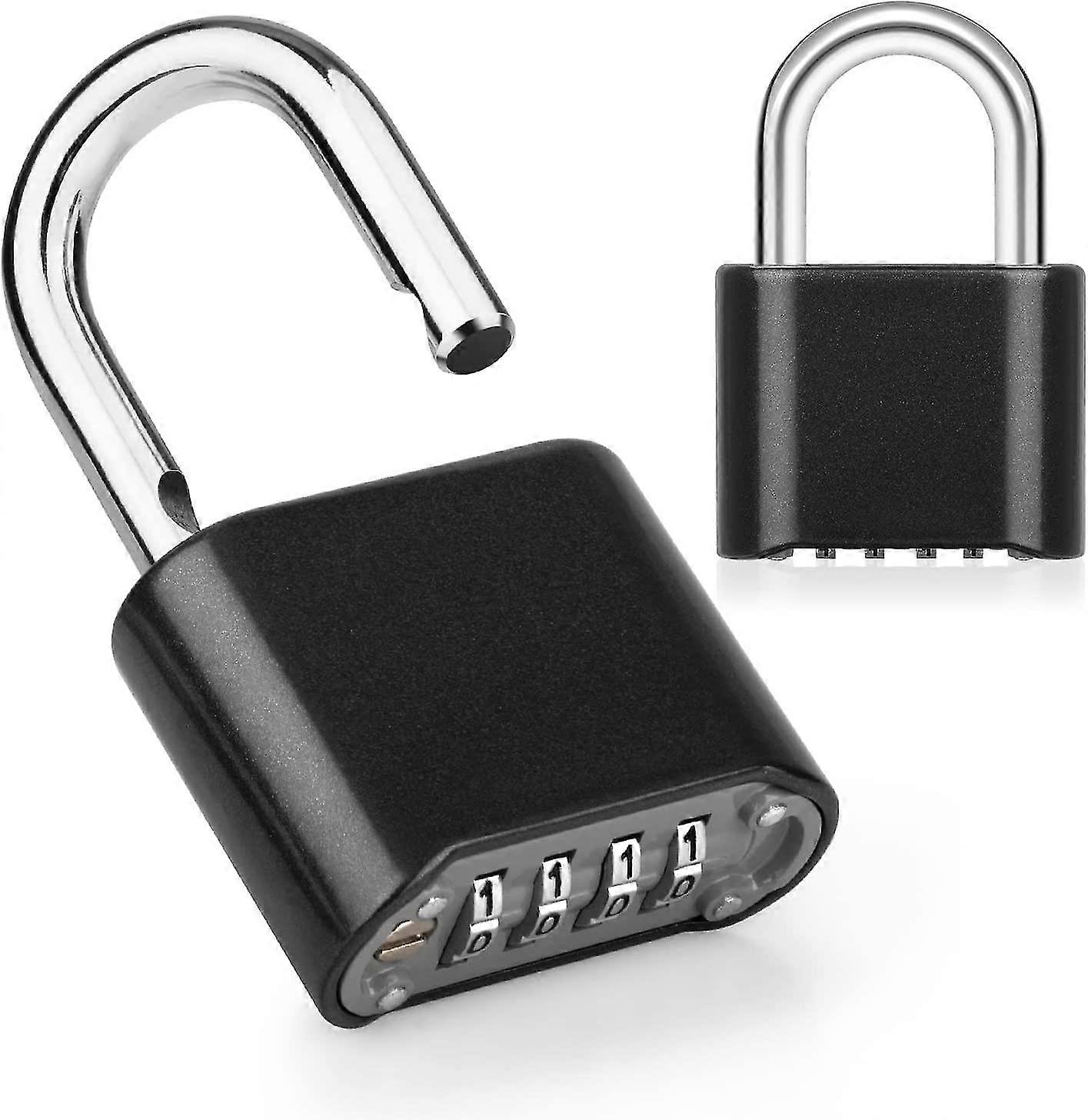 Combination Lock 4 Digits. 1 Pack Combination Lock Padlock Weatherproof Lock With Number