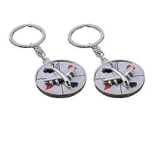 2pcs Compass Keychains