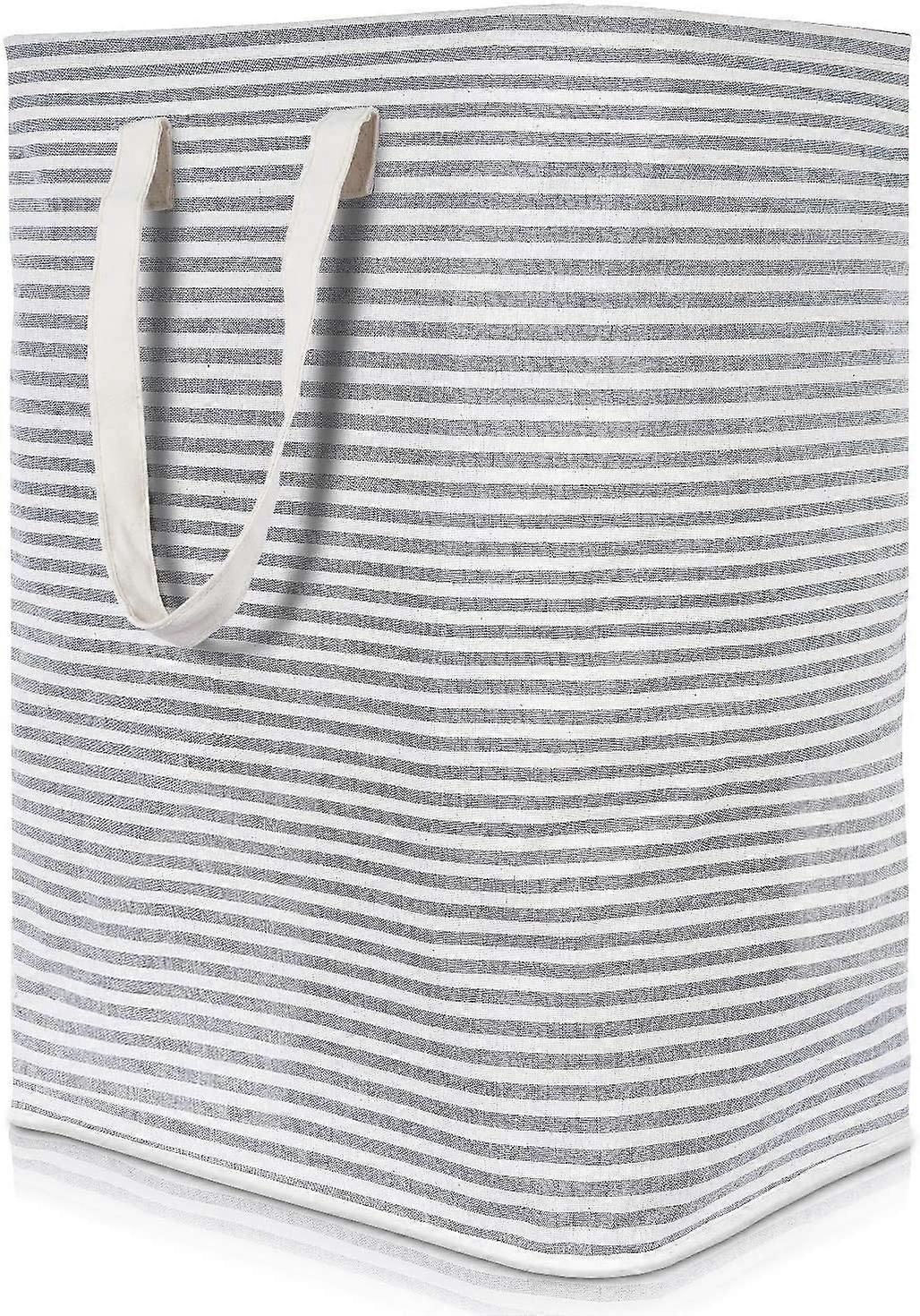 Dirty Laundry Hamper 72L Collapsible Waterproof Fabric with Large Capacity Grey, 40x30x60cm