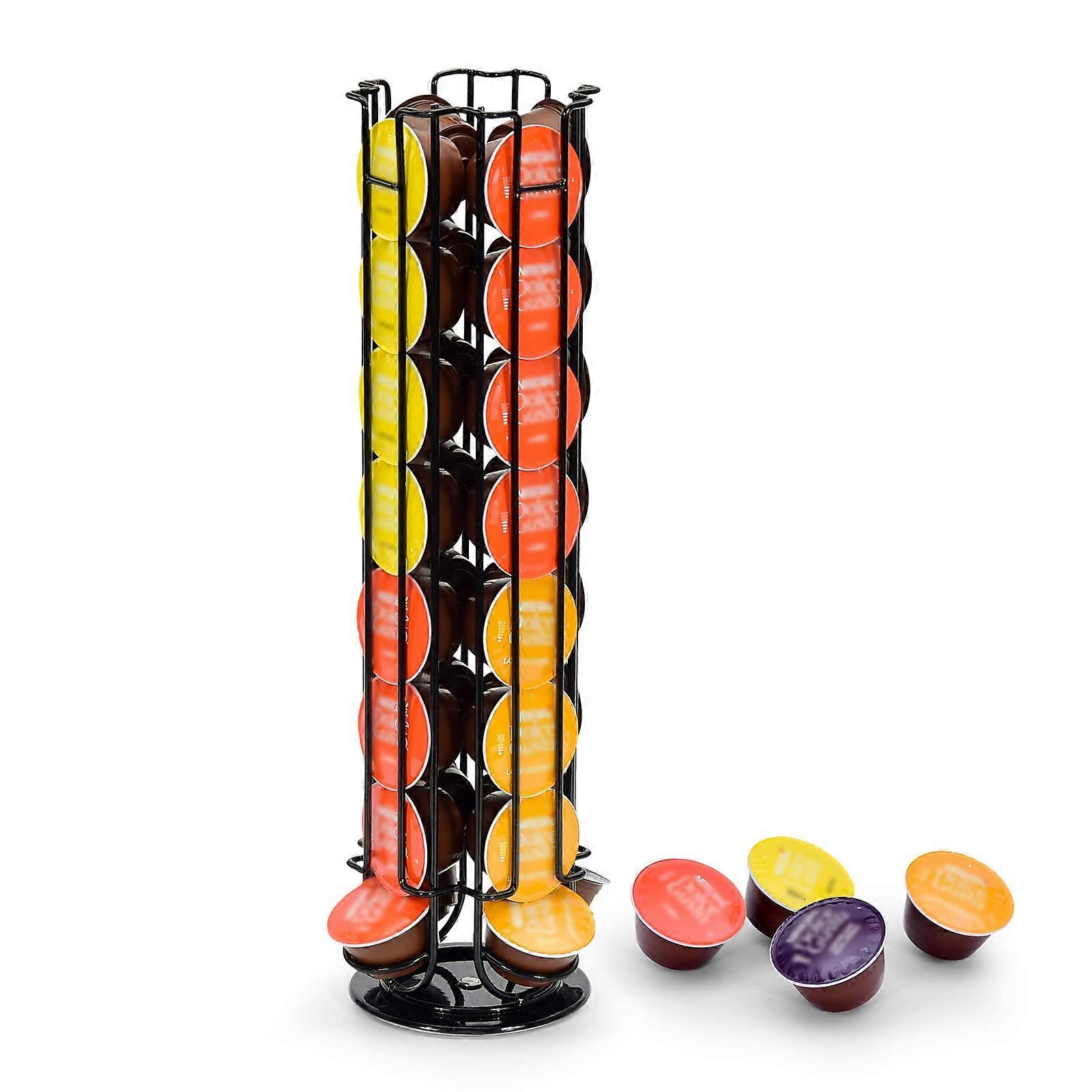 Capsule Holder for 32 Dolce Gusto Capsules, Holder for Storing Coffee Capsules, Non-Slip Base, Rotatable, Black