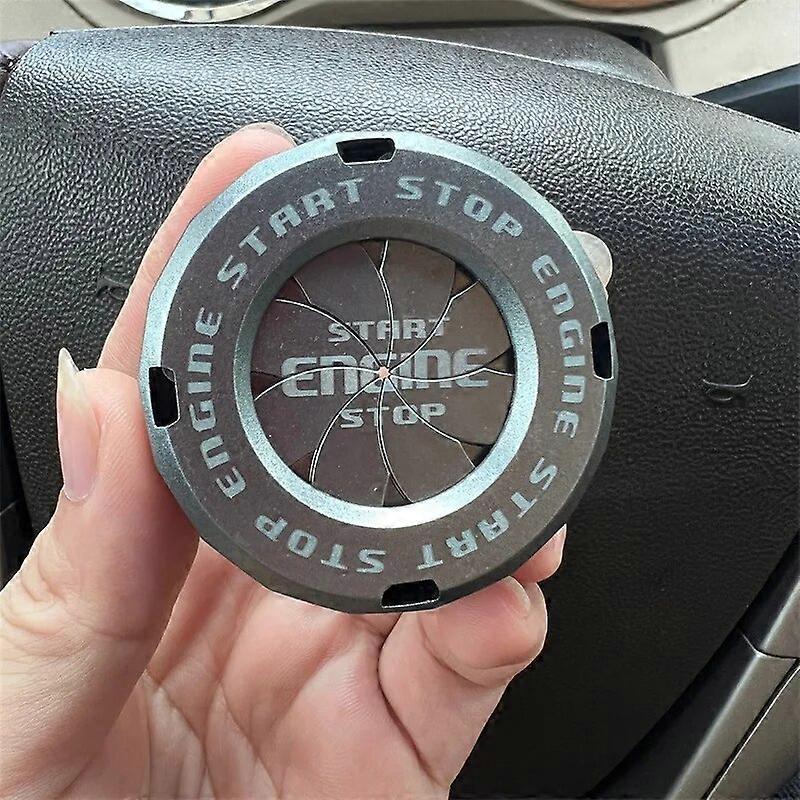 Car Moto Engine Start Stop Button Cover Ignition Switch blade-type Rotatable Protection Cap Interior Decoration Decor Sticker