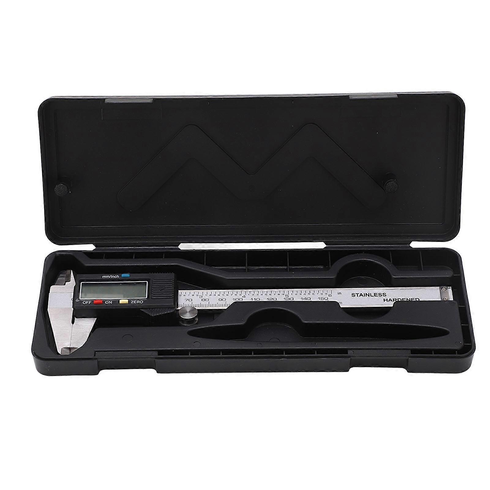 Digital Display Caliper Stainless Steel LCD Electronic Measuring Ruler with Battery 0?150mm