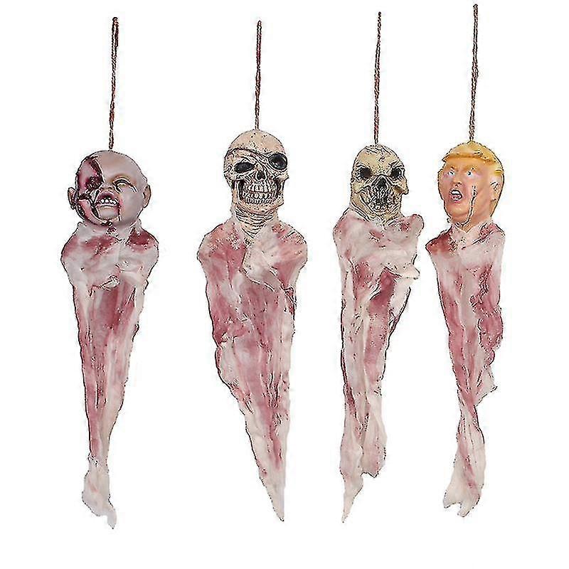 ハロウィーンゴーストホラー怖い麻ロープハンギングゴーストヘッド