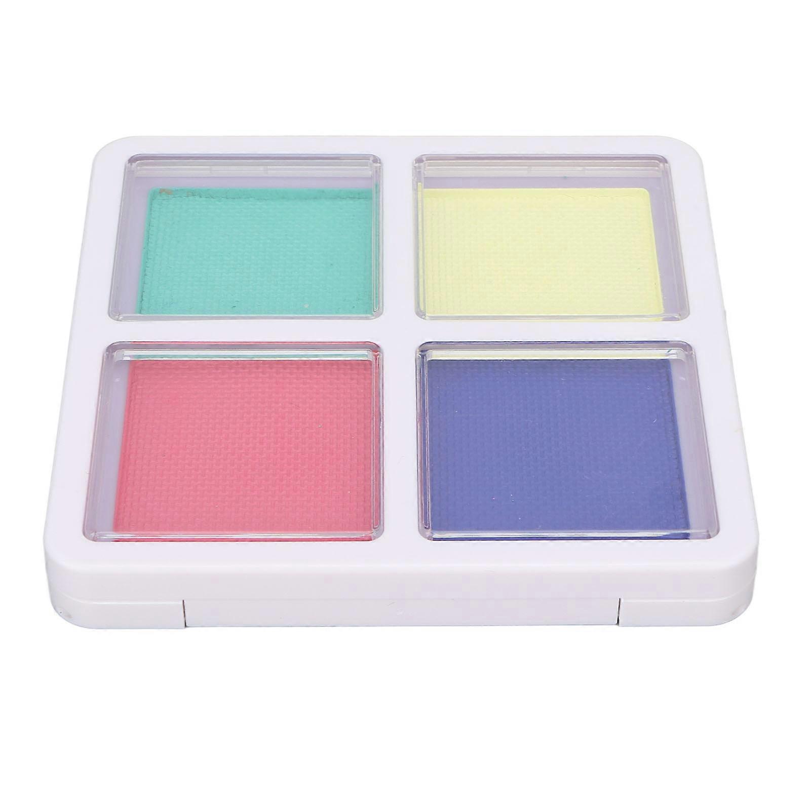 Face Body Paint 4 Colors Matte Bright Long Lasting Water Soluble Makeup Pigment for Cosplay Holiday 1.41oz#1