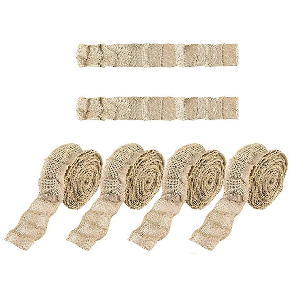 6 Rolls Ruffled Bulletin Board Borders Burlap Bulletin Board Trim- DIY Ruffled Burlap Decorative Bo