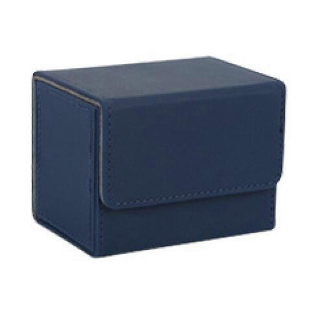 Card Box Side-Loading Card Box Deck Case for Yugioh Card Binder Holder 100+,Dark Blue