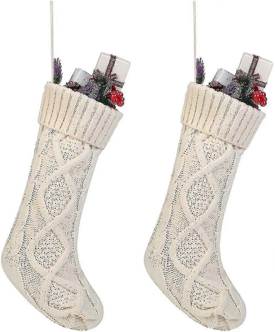 Christmas Stocking Set Plain White Classic Ornaments