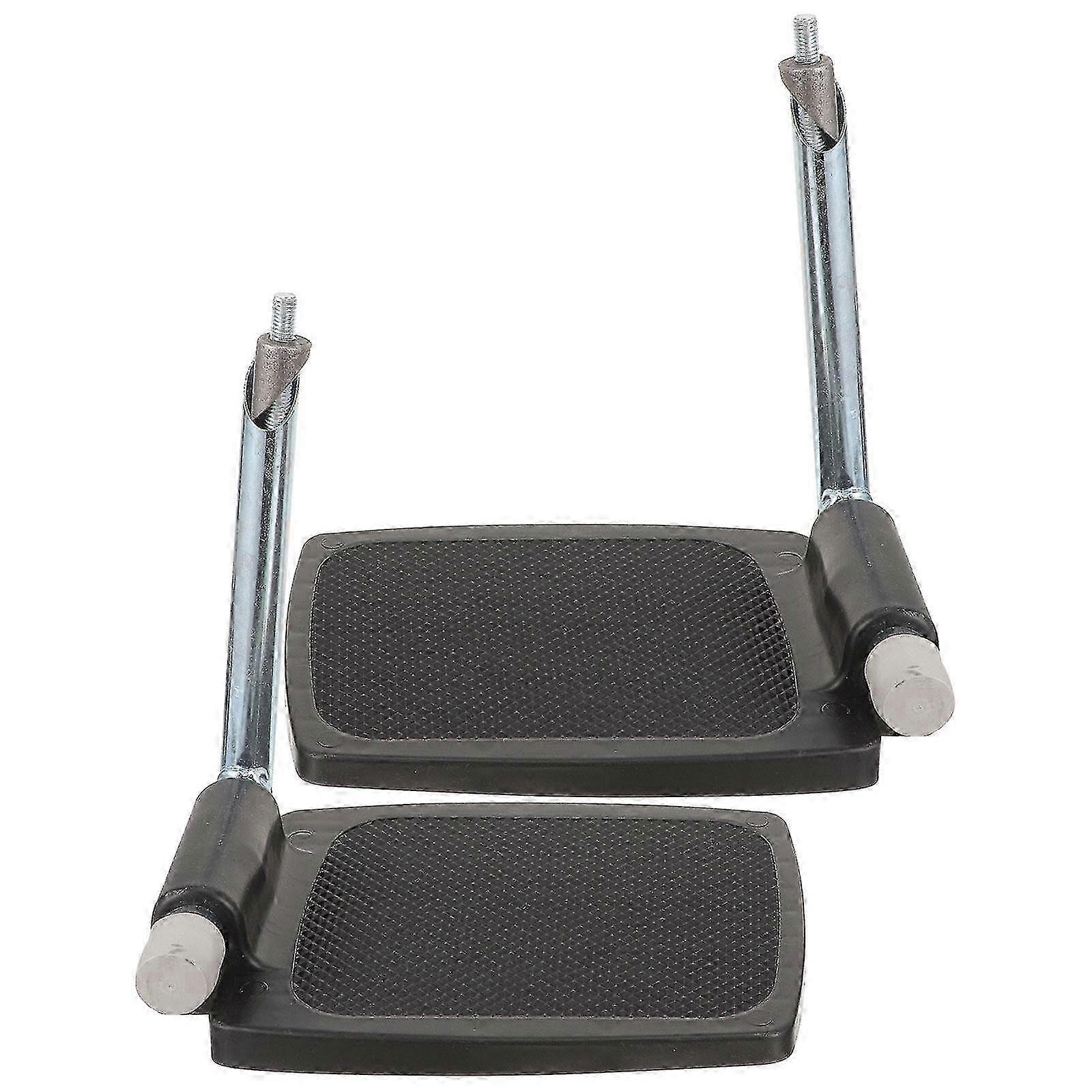 1 Paar Rollstuhl-Fußstütze Ersatz Rollstuhl-Beinstütze Stabile Rollstuhl-Fußplatten mit Stange
