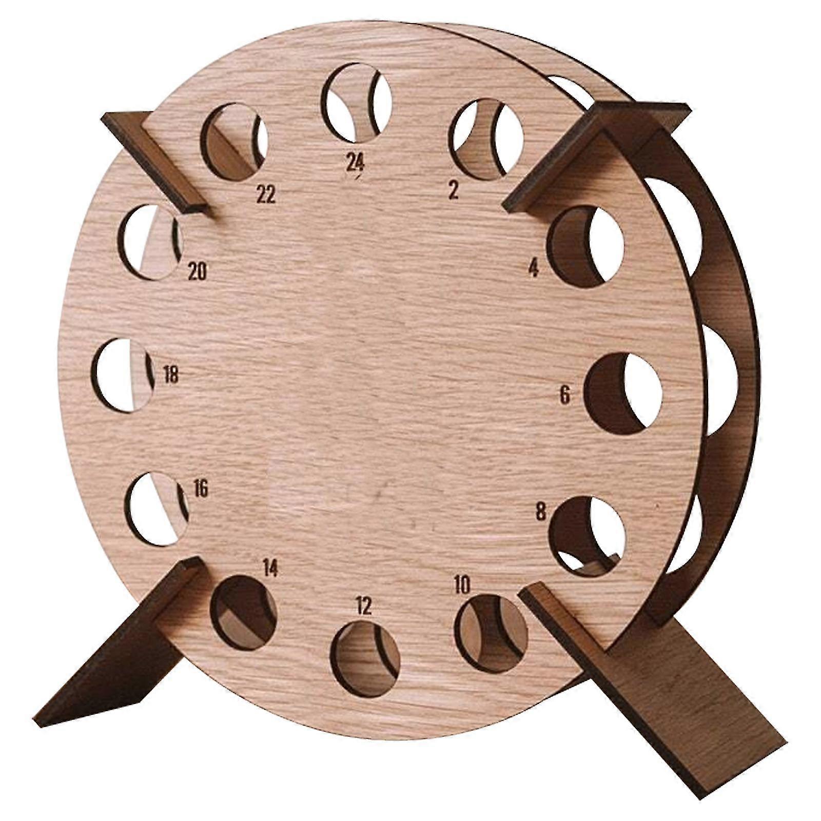 Christmas Tree Advent Calendar Wine Rack Brown Ooden Durable Wood Creative Holiday Party Home Decoration