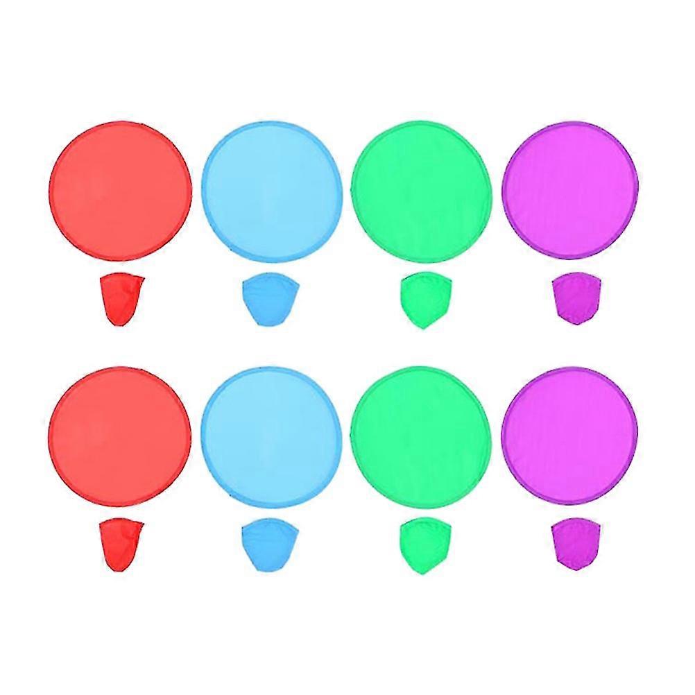15pcs Polyester Foldable Flying Discs Round Fans Outdoor Flying Disc Playthings
