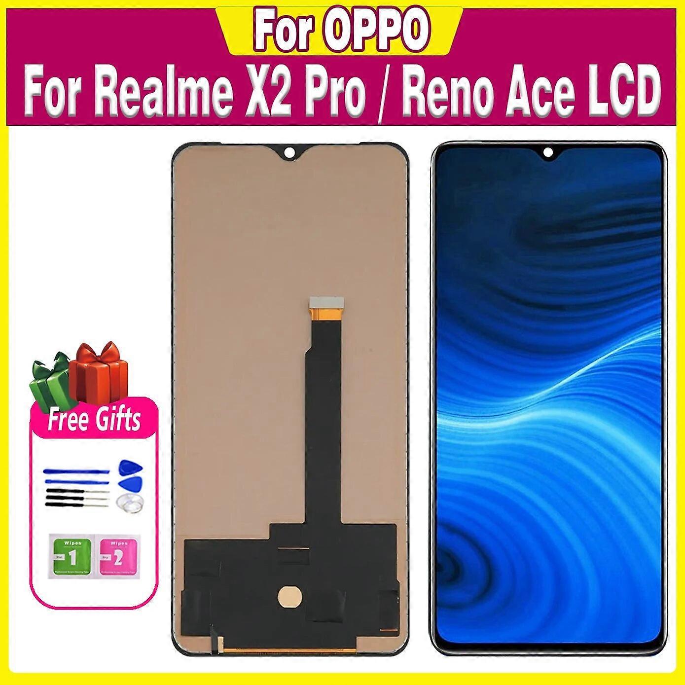 6.5"  AMOLED For Realme X2 Pro LCD RMX1931 Display LCD Touch Screen For Realme X2Pro LCD Screen Digitizer Replacement