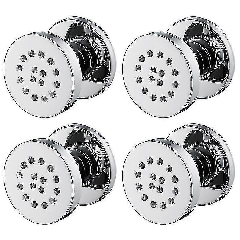Ducha Body Jet Massage Spa Rain Shower Head, cromo, 4pcs