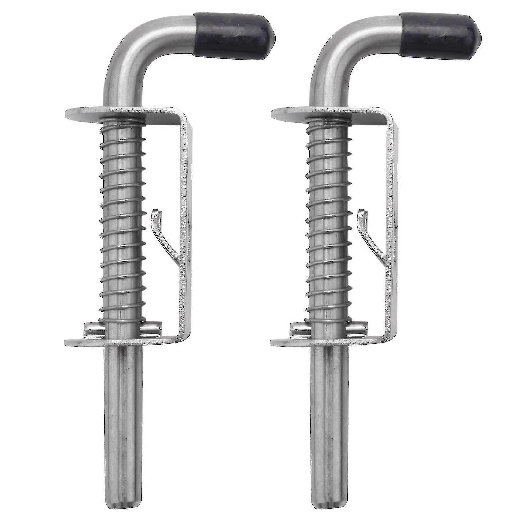 2 قطع 5 بوصة الفولاذ المقاوم للصدأ الربيع تحميل مزلاج دبوس برميل الترباس 2mm سميكة قفل الباب نحى