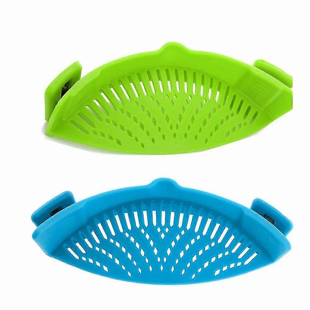 Kitchen Household Silicone Pot Side Leak-proof Drainer 2 Pieces