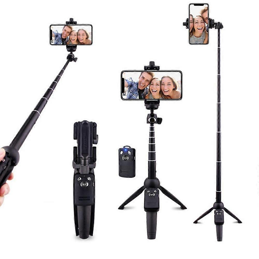 1PCS Portable 40 Inch Aluminum Alloy Selfie Stick Phone Tripod with Wireless Remote Shutter Compatible with iPhone 14 13 12 11 pro Xs Max Xr X 8 7 6 P