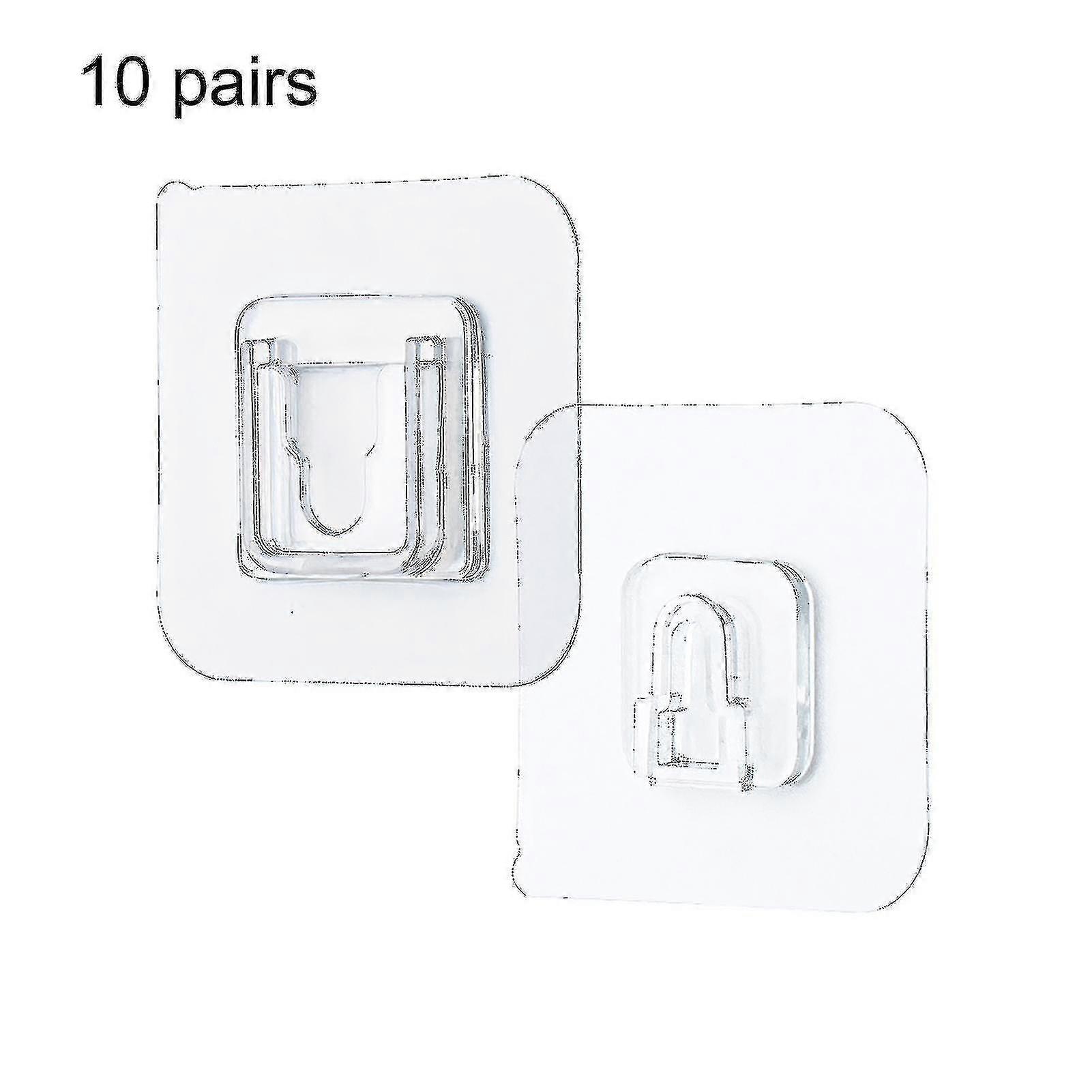 10 Pairs Hook Hanger Weather Resistance Wide Application Pvc Elastic Wall Mount Hook Holder For Home