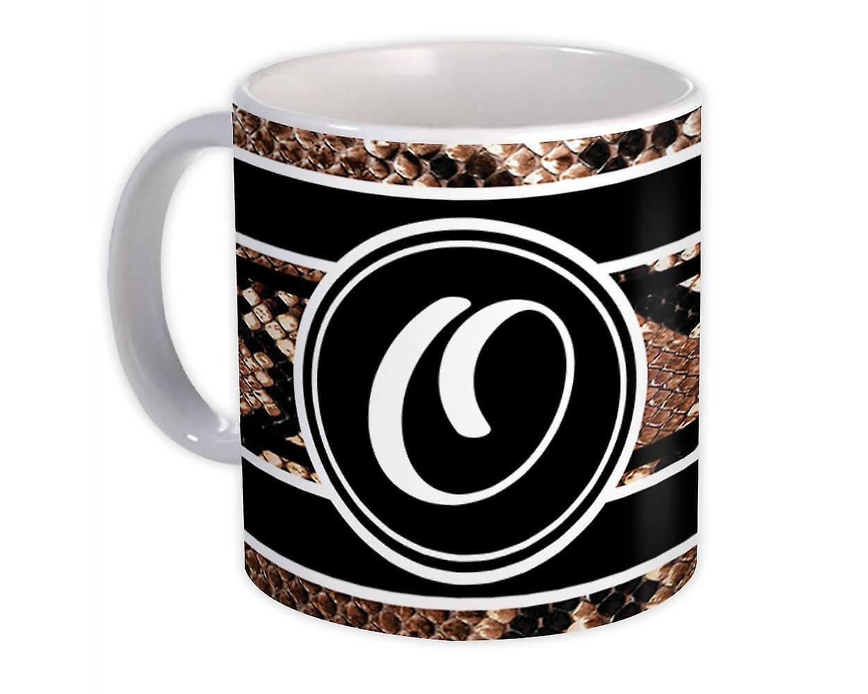 Gift Mug: Monogram Letter O Snake