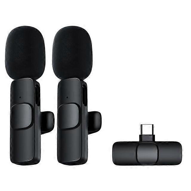 Microphone cravate sans fil Studio Gaming pour iPhone Type-C PC Ordinateur Micro professionnel Diffusion en direct Téléphone mobile M21