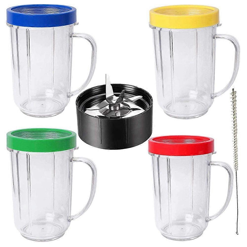 Replacement Cups with Blade for Juicer 16OZ Mixer Cup & 250W MB-1001 Blade Accessor with Colored Li