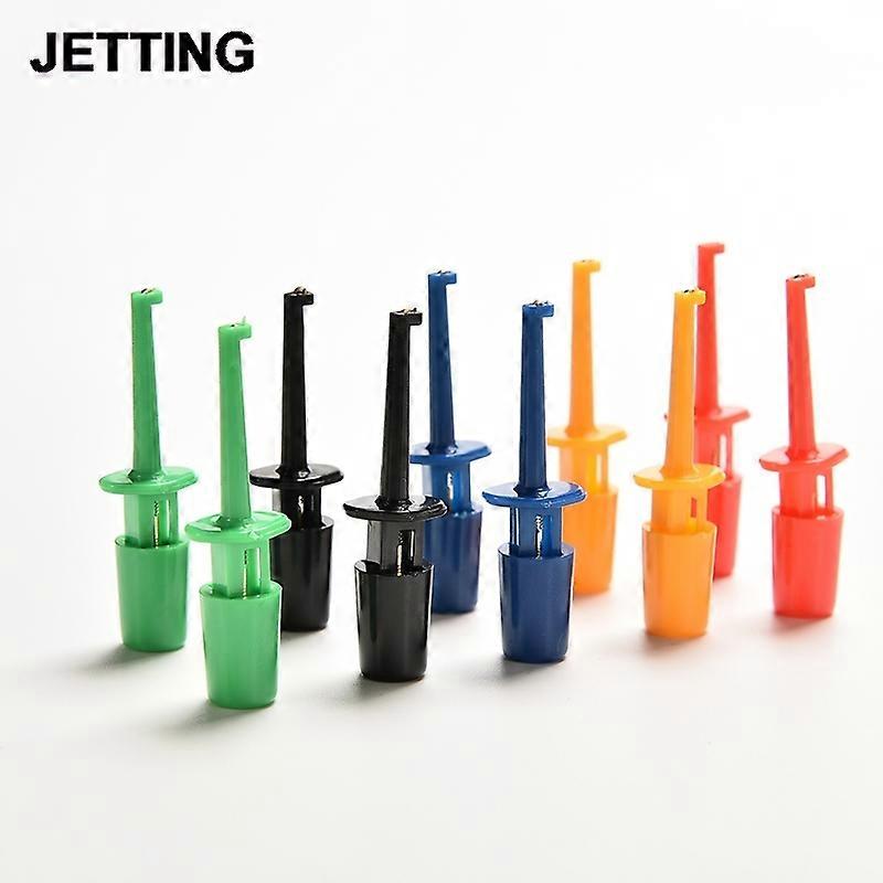 10 Pcs Test Hooks Clips for Logic Analyzers Single Hook Clip Mini Grabber Test Probe for SMD IC Multimeter 5 Colors