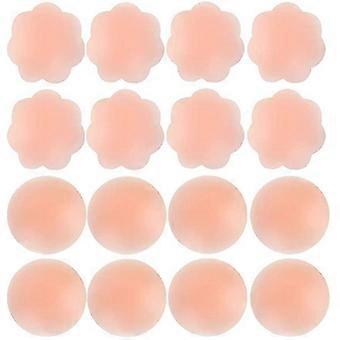 Invisible Reusable Nipple Adhesive Silicone Nippleless Covers Breast Pasties For Women 8 Pairs For Summer