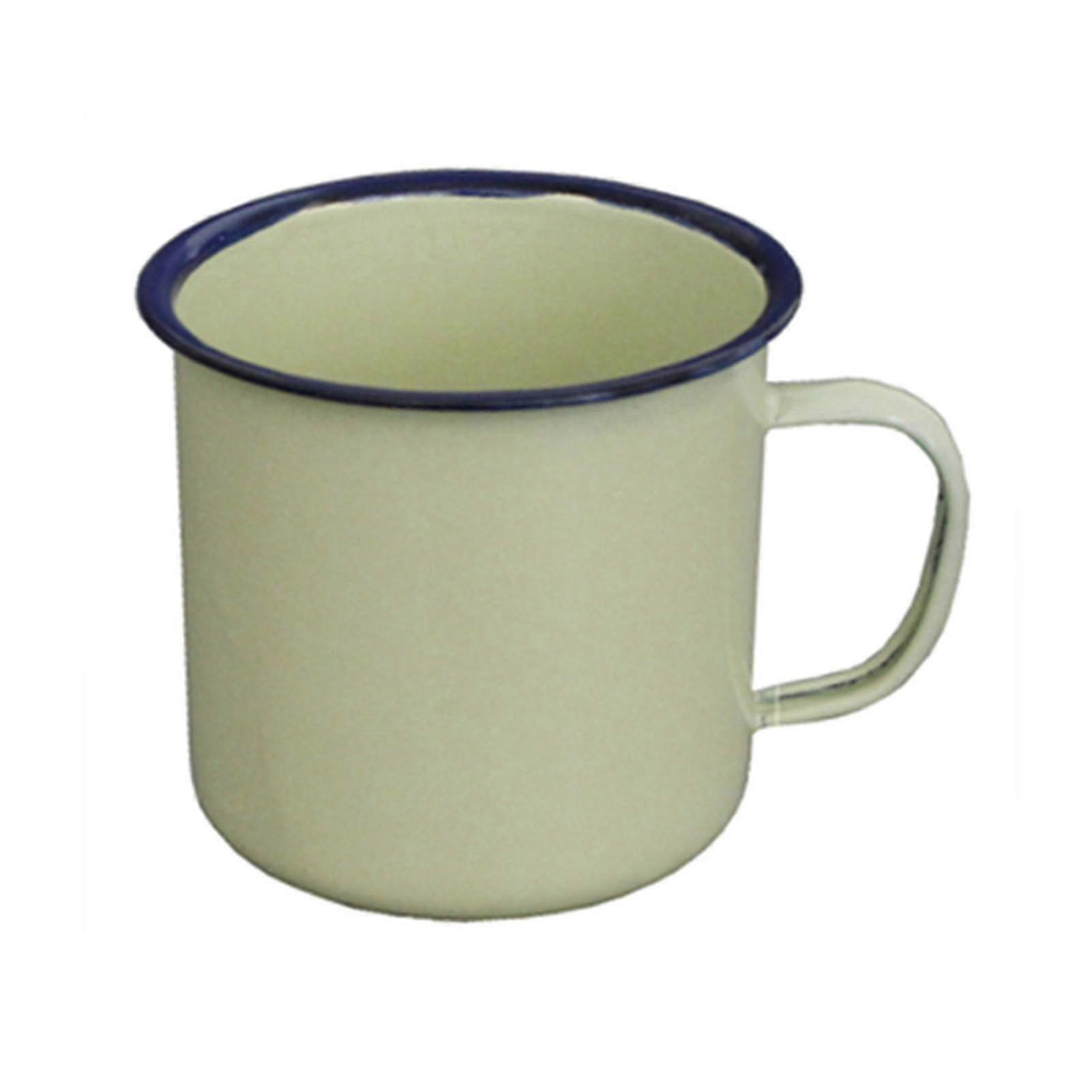 Retro Style Multi-usage Water Mug émail Pratique Non-sliding Base Drink Mug Pour La Maison