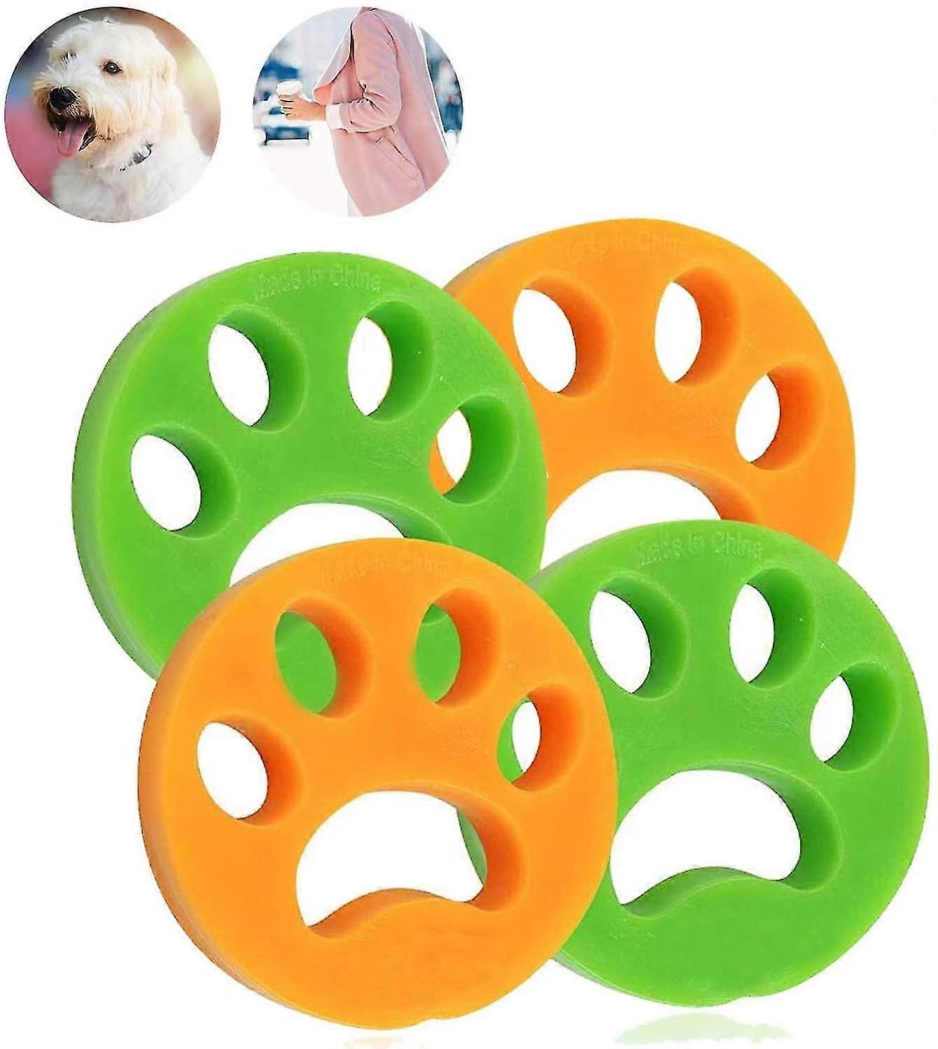 4 Pcs Pet Hair Remover Πλυντήριο Μαλλιών Εργαλείο καθαρισμού μαλλιών επαναχρησιμοποιήσιμο για ρούχα, κλινοσκεπάσματα, τρίχες γάτας σκύλου-γ