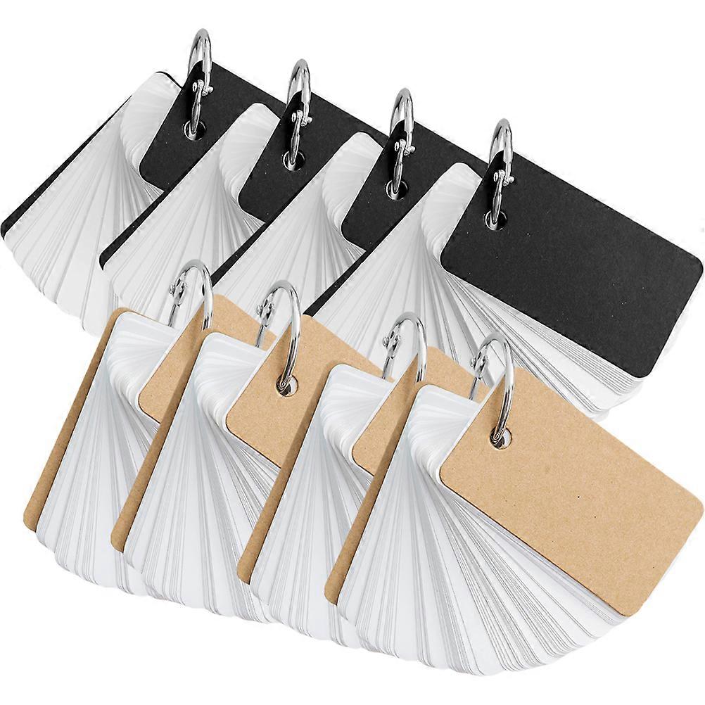8Pcs Blank Words Flashcards Simple Style Memo Cards Students English Words Memory Cards