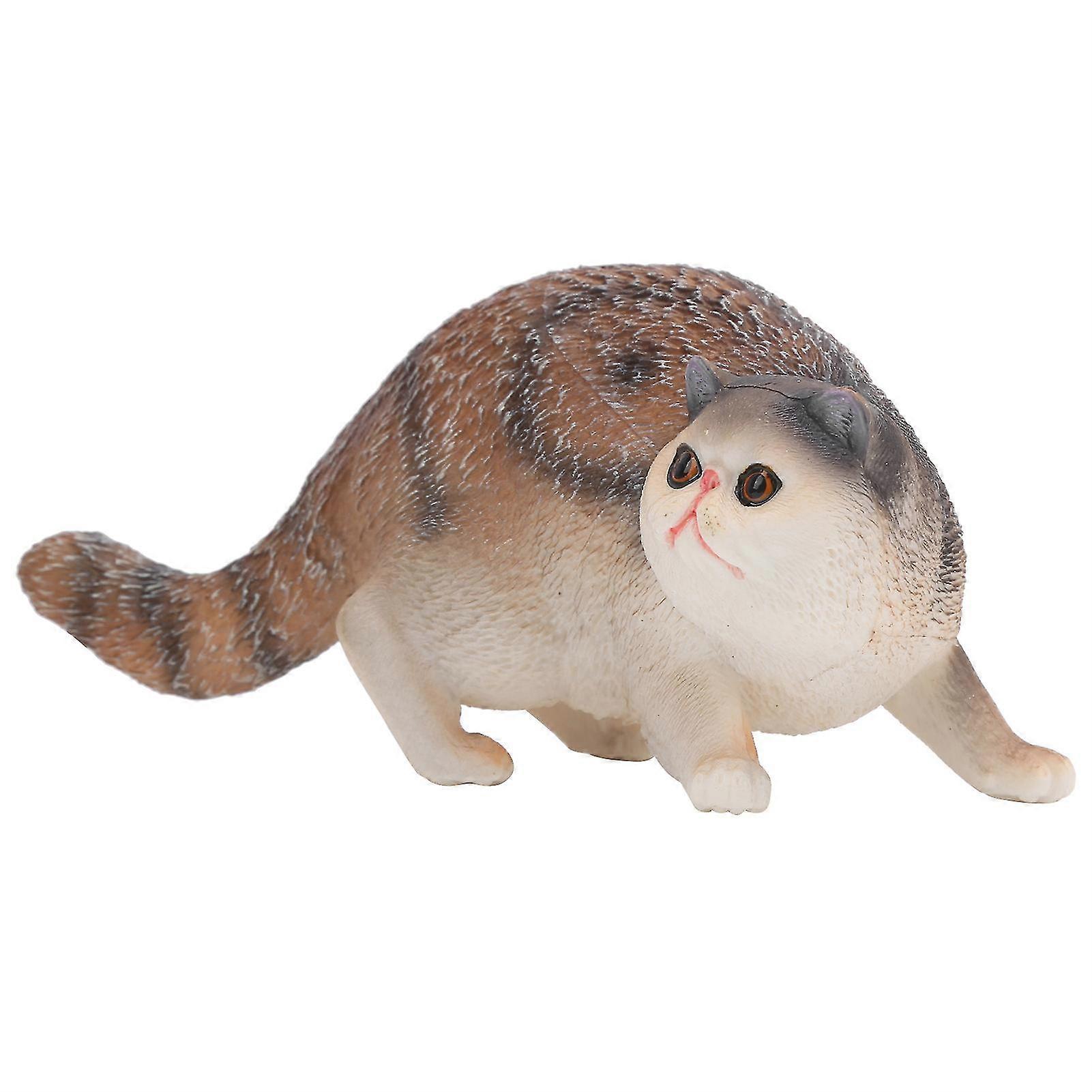 Gray Cute Cat Model Toy Simulation Desktop Decoration Ornaments Gift
