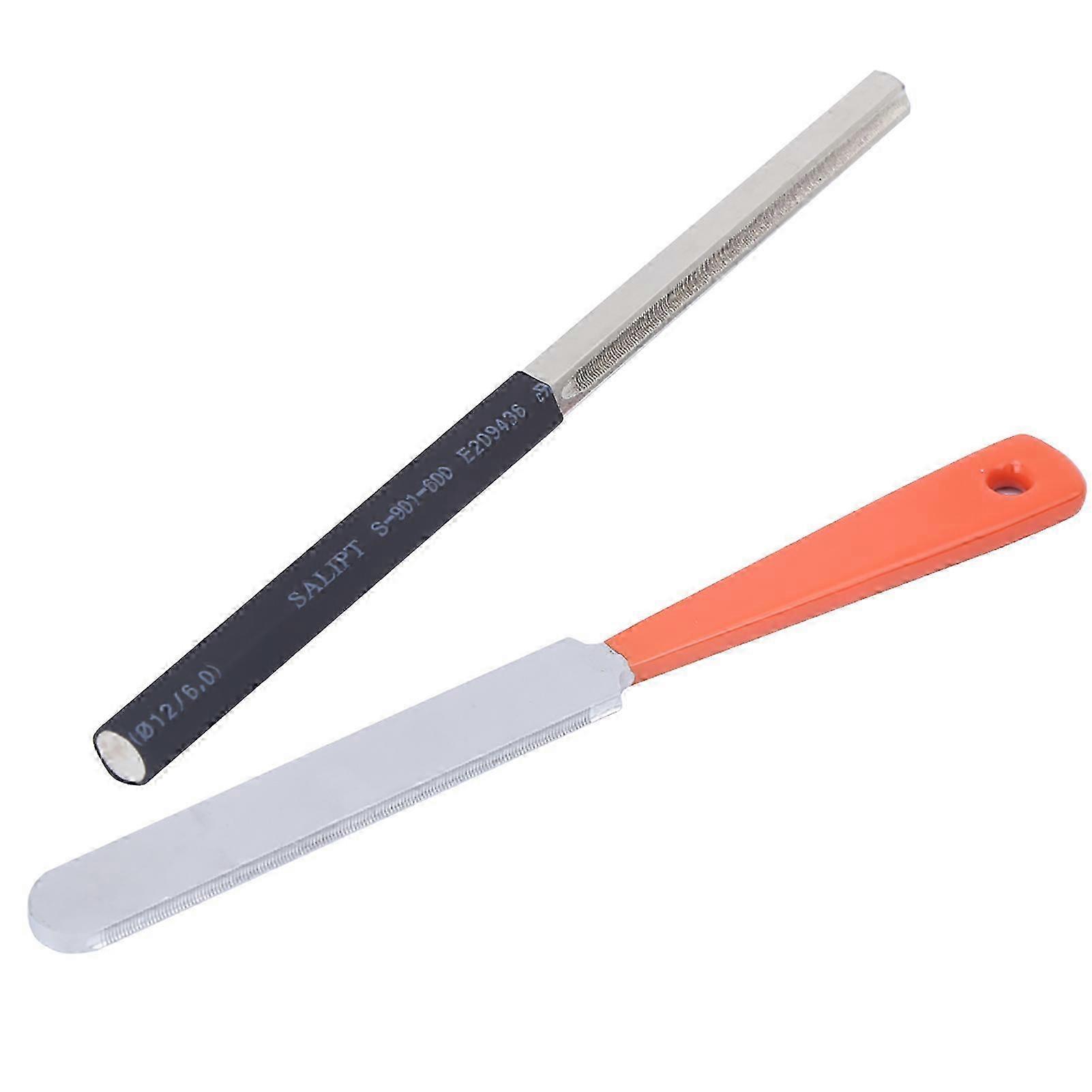 Exquisite 2Pcs Guitar Fret Dressing File Hex Stainless Steel Polishing Rod for Stringed Instruments